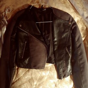 Chic faux leather motorcycle jacket